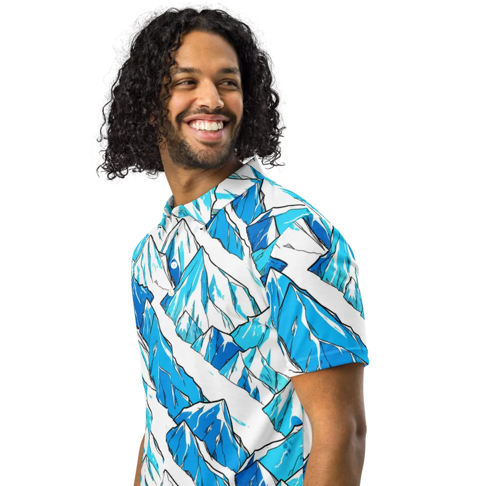 Arctic Ink on Men's Slim Fit Polo Shirt — Left Front