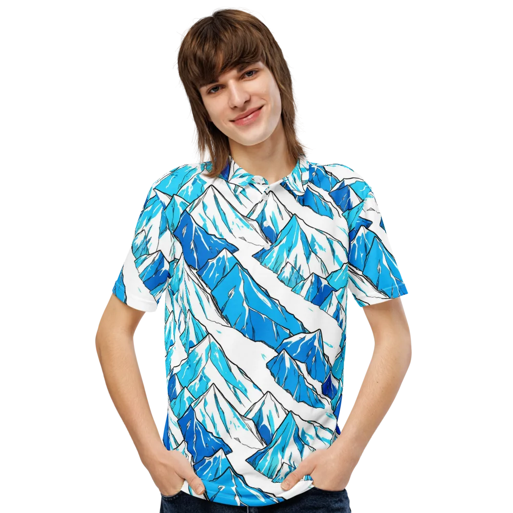 Arctic Ink on Men's Slim Fit Polo Shirt — Front