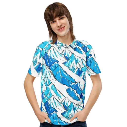 Arctic Ink on a Men's Slim Fit Polo Shirt