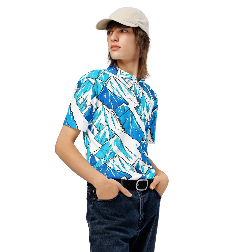 Arctic Ink on Men's Slim Fit Polo Shirt — Right Front