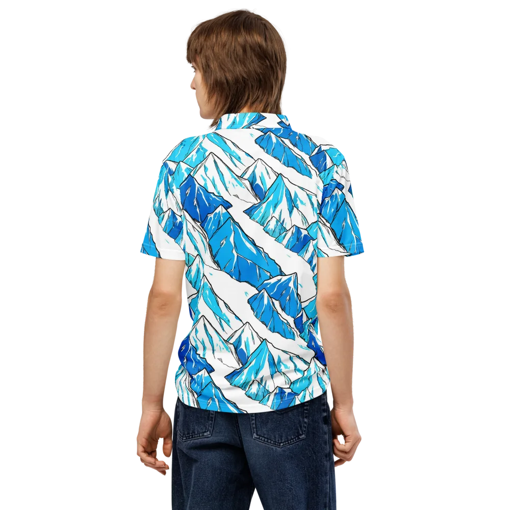 Arctic Ink on Men's Slim Fit Polo Shirt — Back