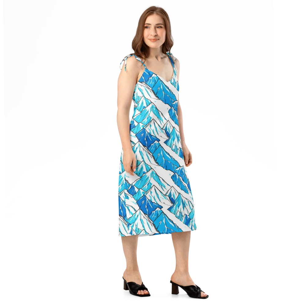 Arctic Ink on Slip Dress — Right Front