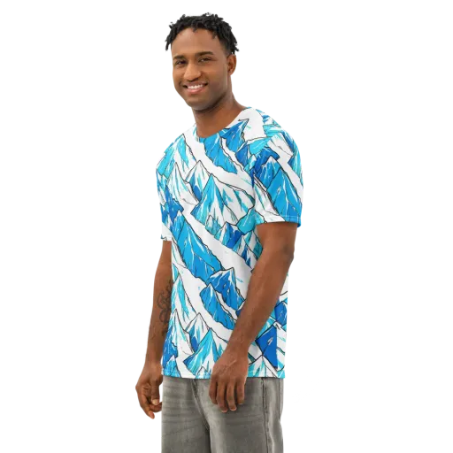 Arctic Ink on a Men's Cotton Crew Neck T-Shirt