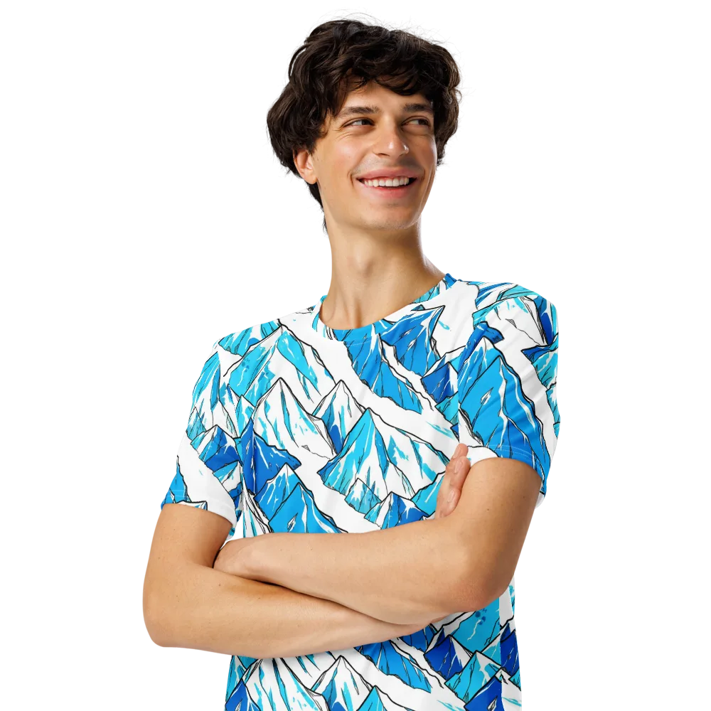 Arctic Ink on Men's Crew Neck T-Shirt — Left Front