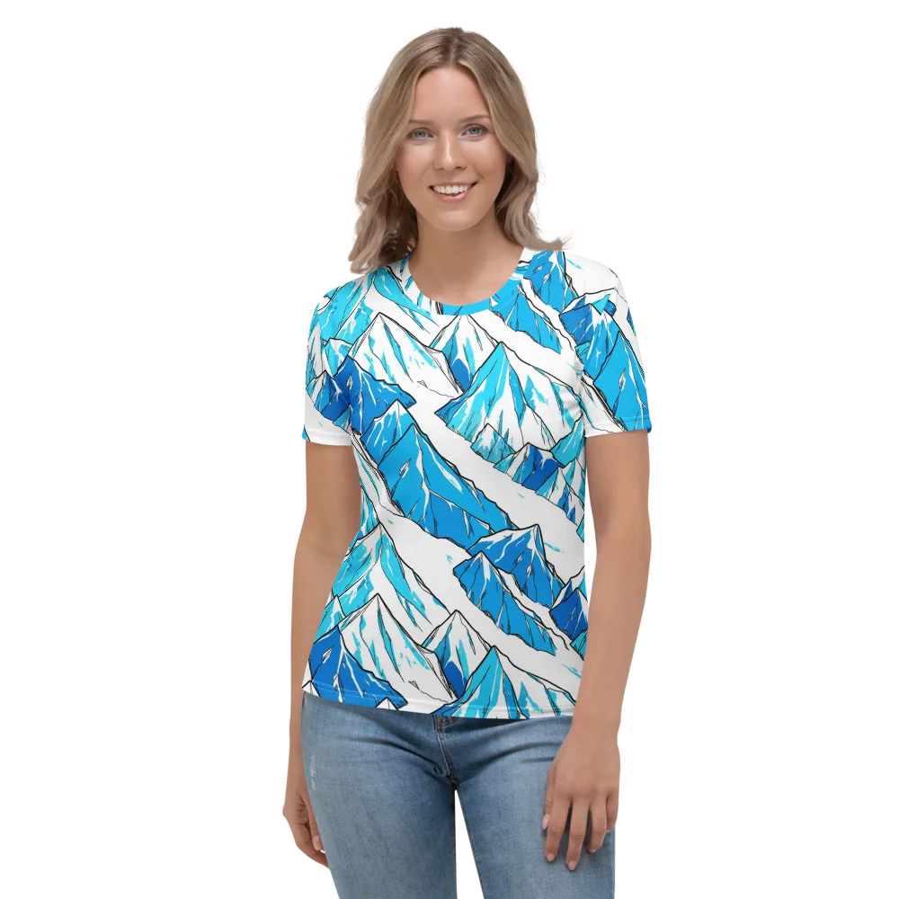 Arctic Ink on Women's Crew Neck T-Shirt — Front