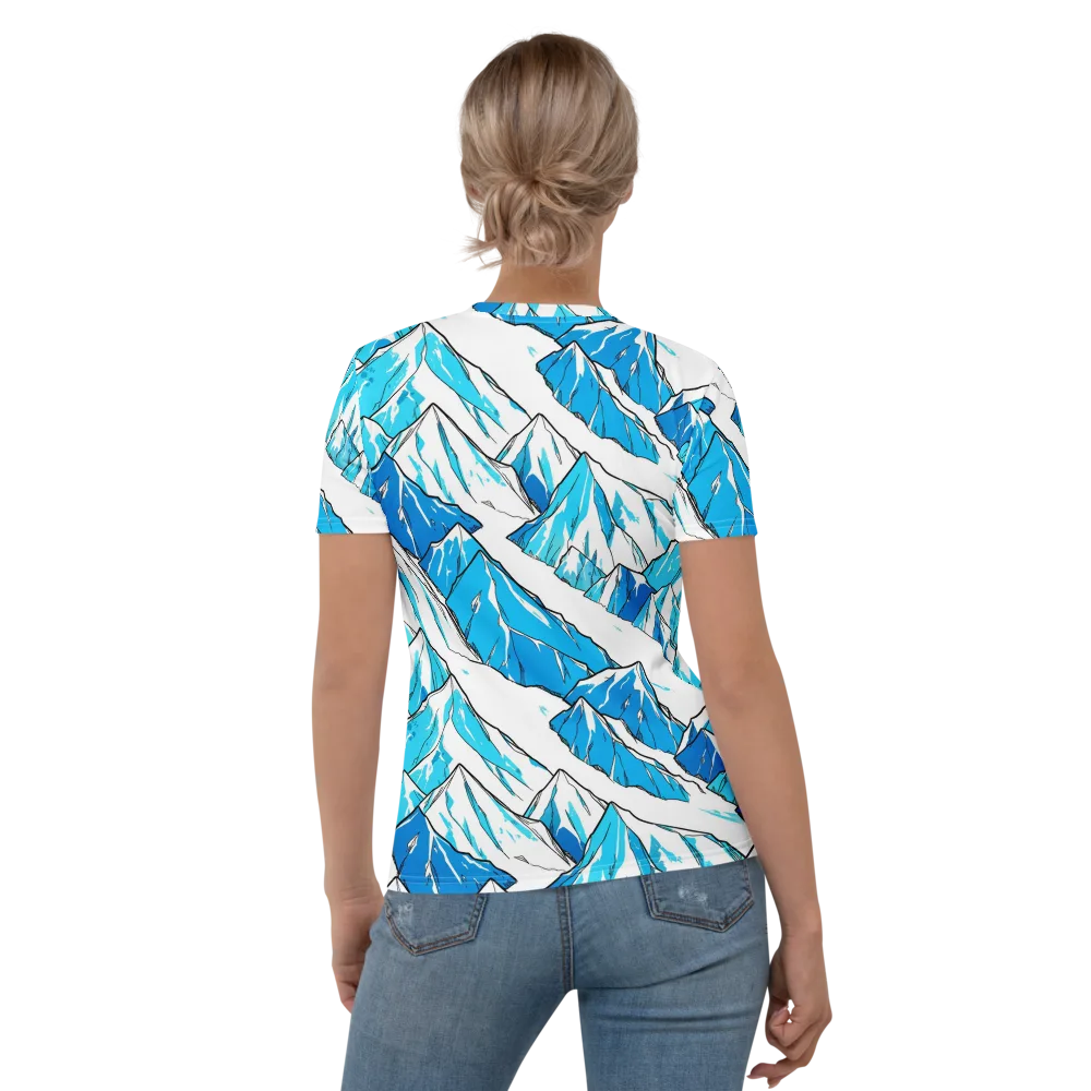Arctic Ink on Women's Crew Neck T-Shirt — Back