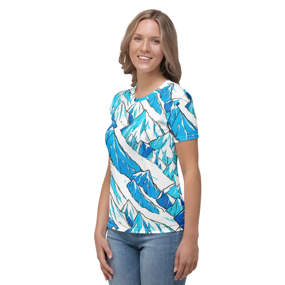 Arctic Ink on Women's Crew Neck T-Shirt — Left