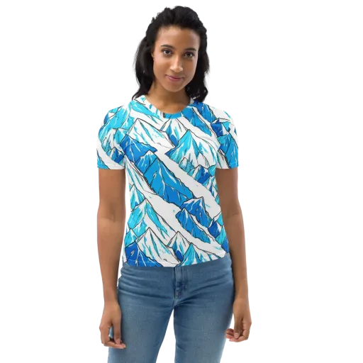 Arctic Ink on a Women's Crew Neck T-Shirt