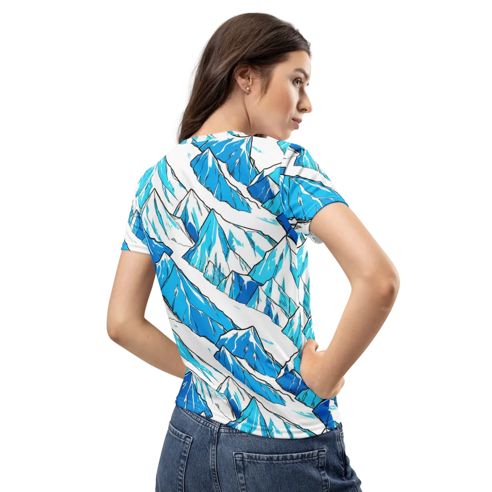 Arctic Ink on Women's Crew Neck T-Shirt — Back