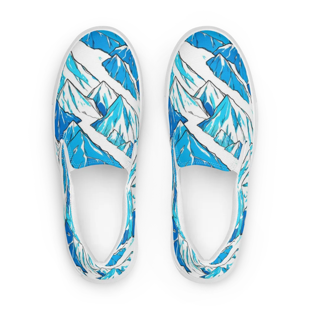 Arctic Ink on Men's Slip-On Canvas Shoes — Front