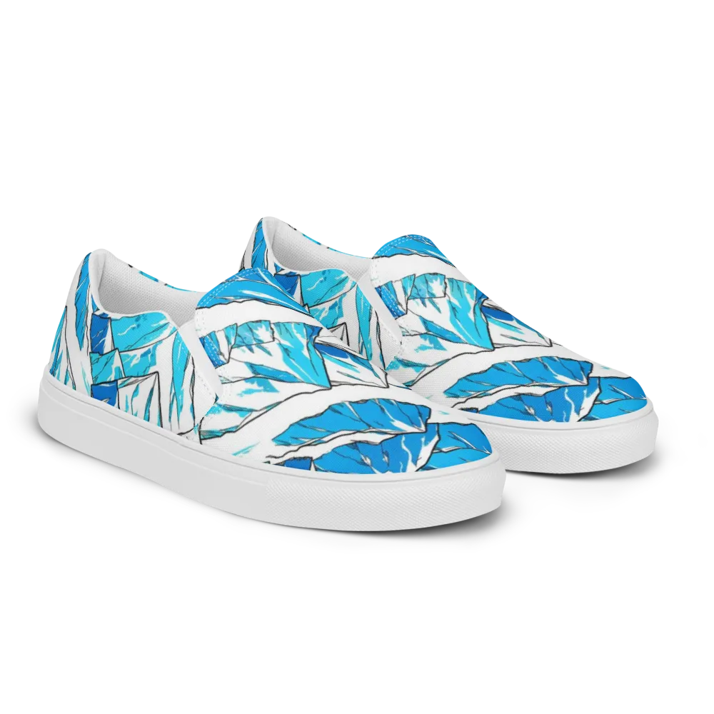 Arctic Ink on Men's Slip-On Canvas Shoes — Right Front