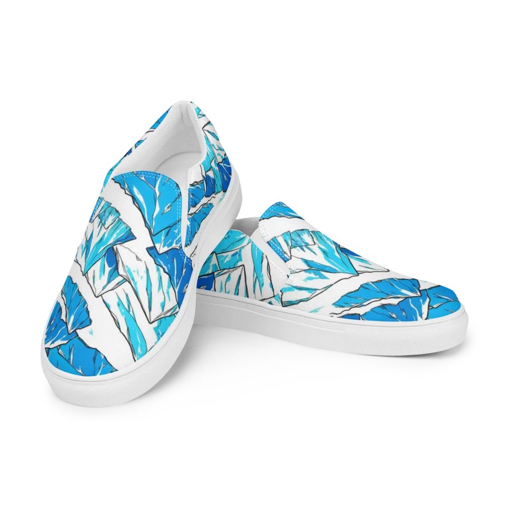 Arctic Ink on Men's Slip-On Canvas Shoes — Left Front