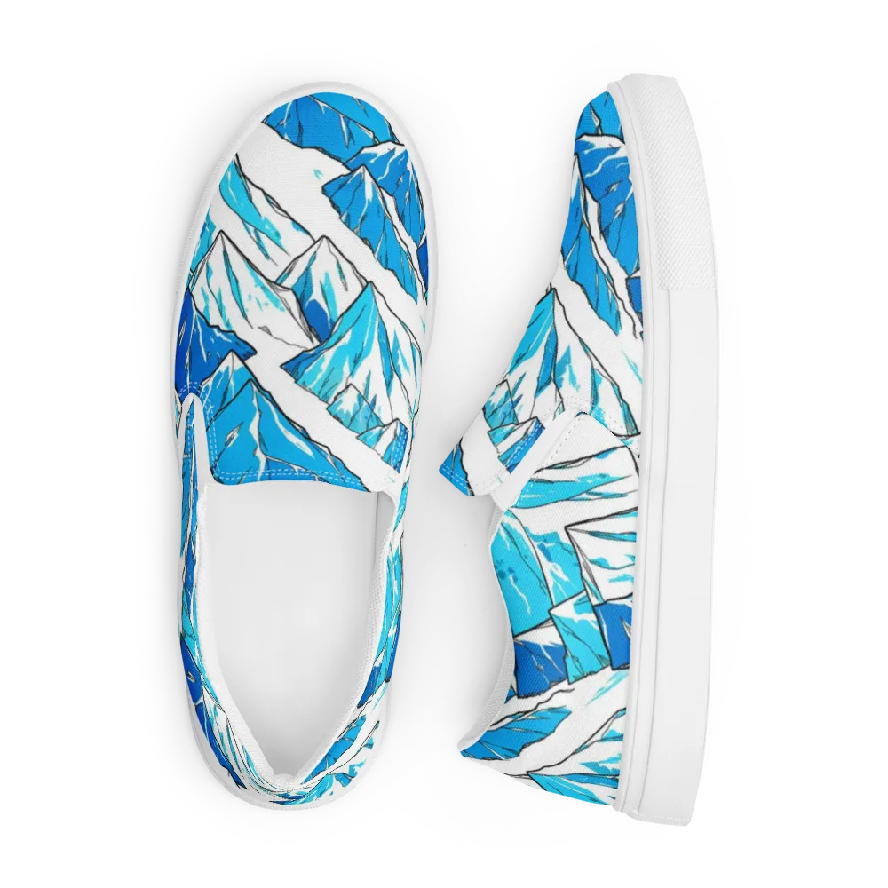 Arctic Ink on Men's Slip-On Canvas Shoes — Front