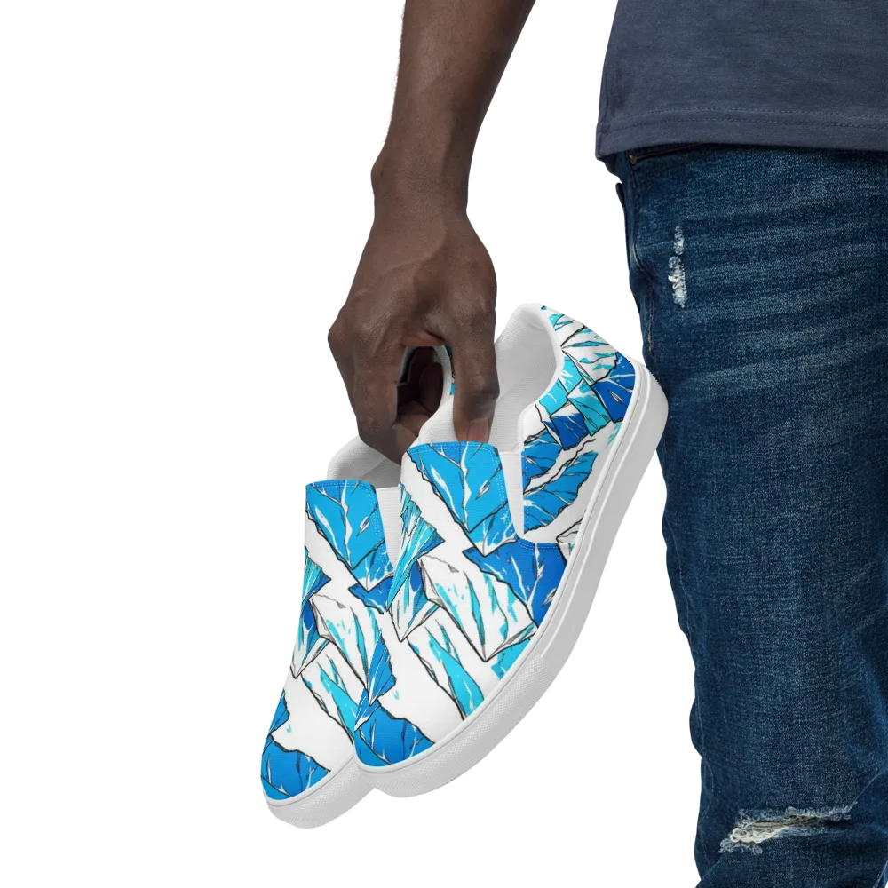 Arctic Ink on Men's Slip-On Canvas Shoes — Left Front