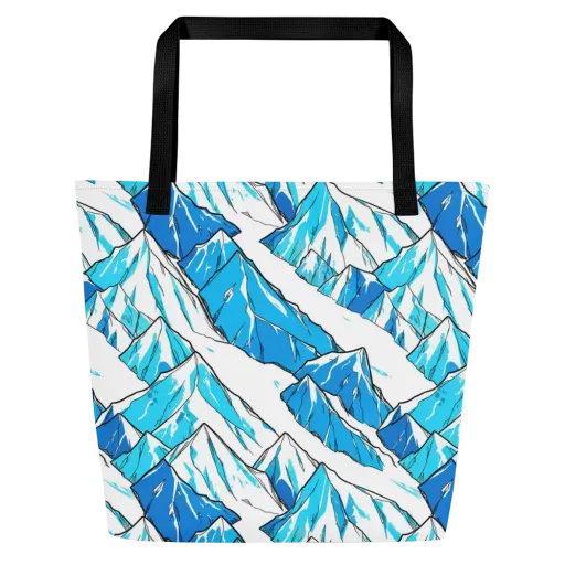 Arctic Ink on a Large Tote Bag W/ Pocket