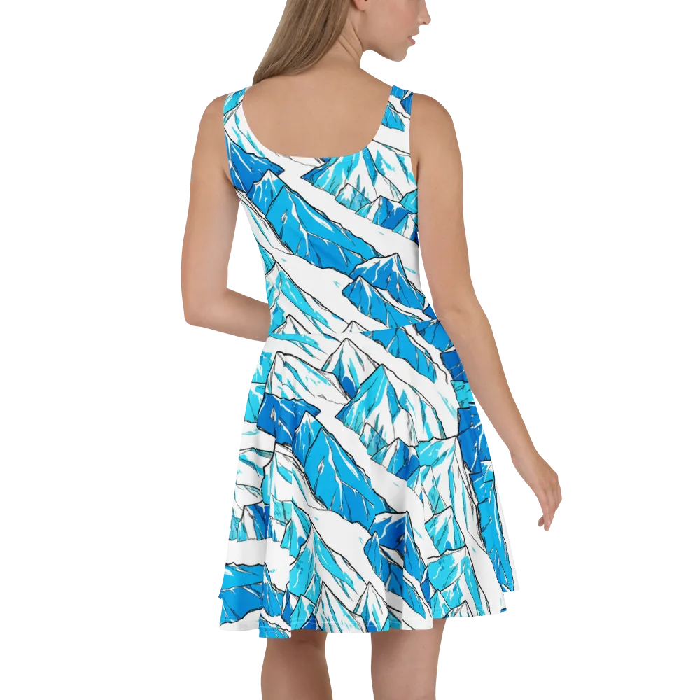 Arctic Ink on Skater Dress — Back