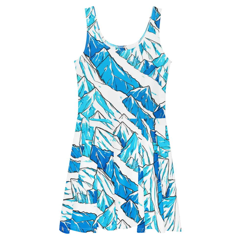 Arctic Ink on Skater Dress — Front