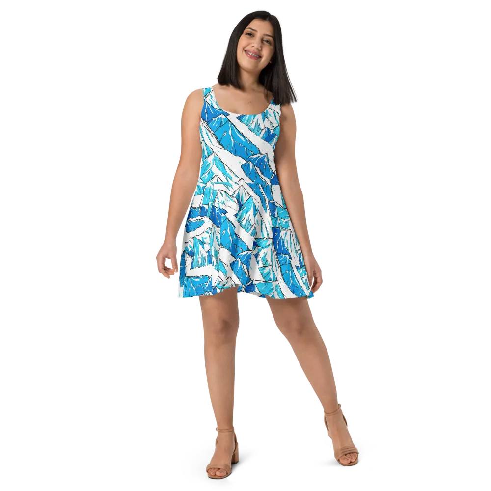 Arctic Ink on Skater Dress — Front