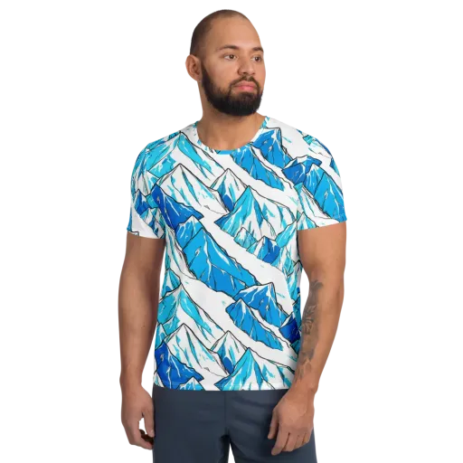 Arctic Ink on a Men's Athletic T-Shirt