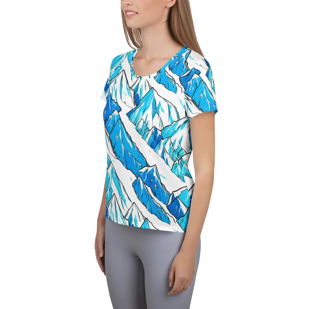 Arctic Ink on Women's Athletic T-Shirt — Left