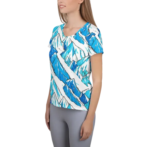 Arctic Ink on a Women's Athletic T-Shirt