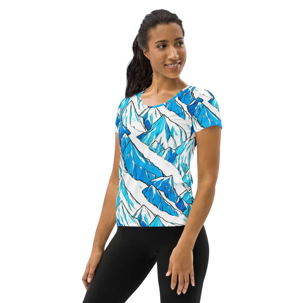 Arctic Ink on Women's Athletic T-Shirt — Left