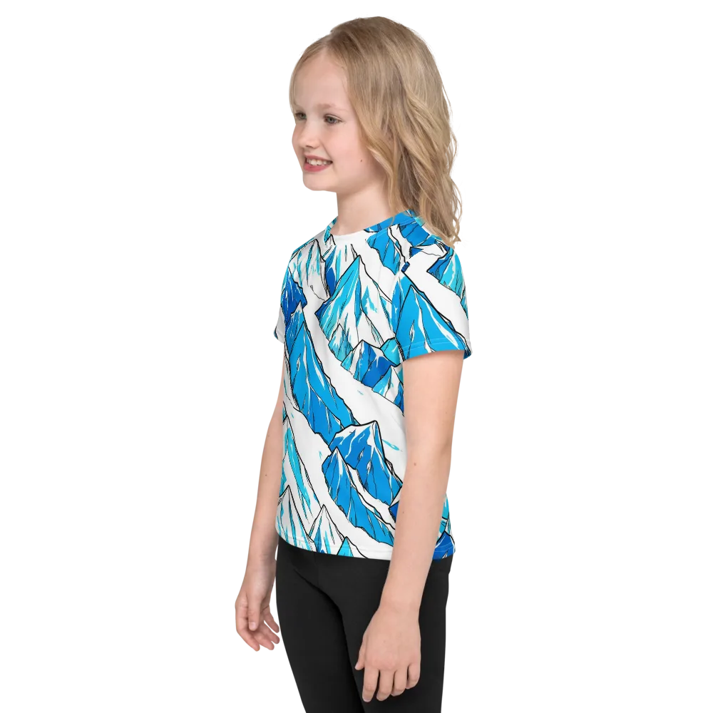 Arctic Ink on Kids Crew Neck T-Shirt — Left