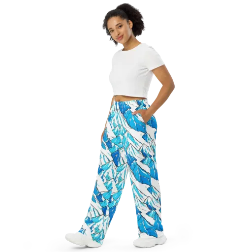 Arctic Ink on a Wide-Leg Pants