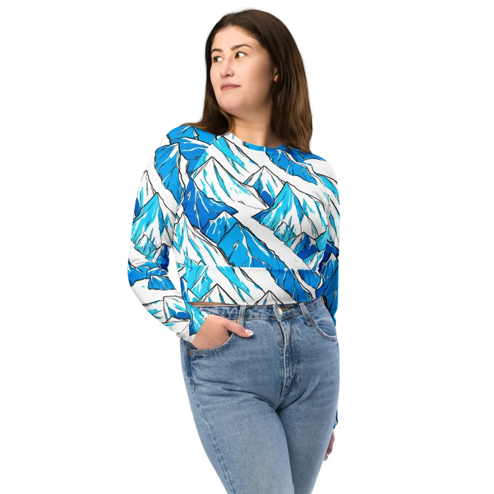 Arctic Ink on Long Sleeve Crop Top — Front