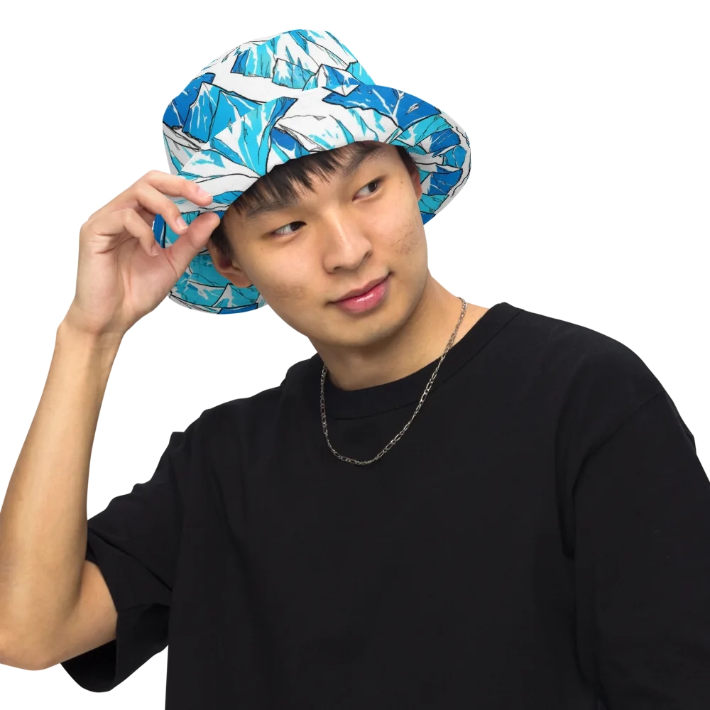 Arctic Ink on Reversible Bucket Hat — Front Inside