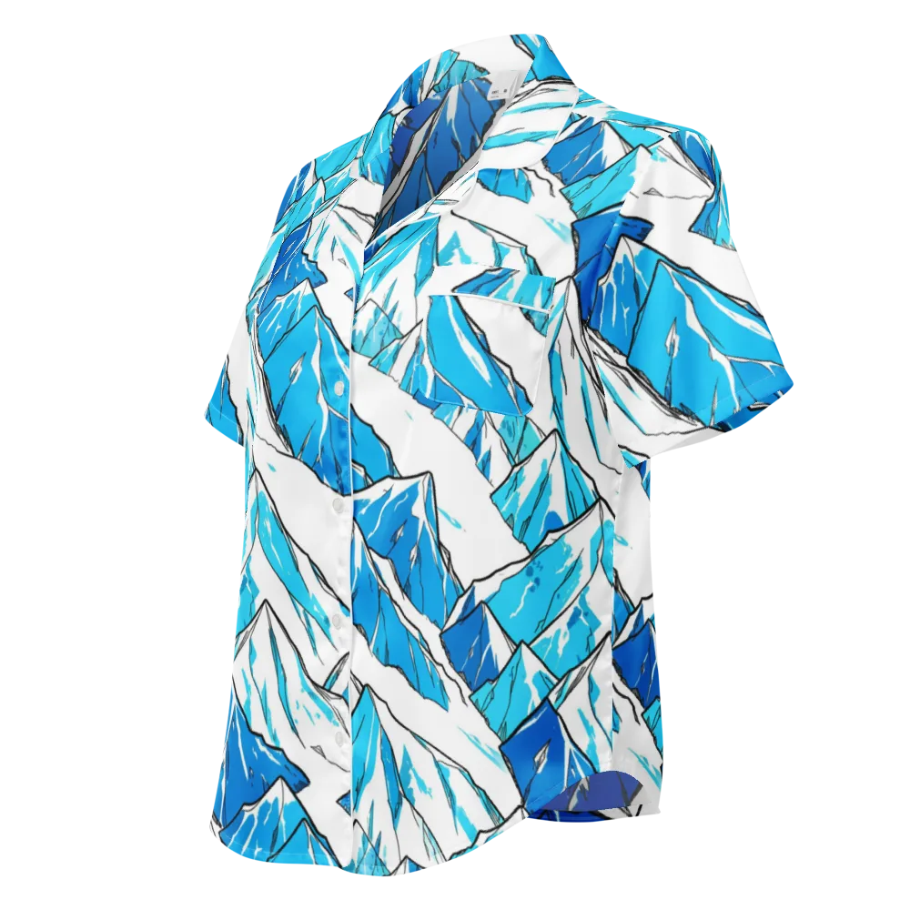 Arctic Ink on Women's Short Sleeve Pajama Top — Left Front