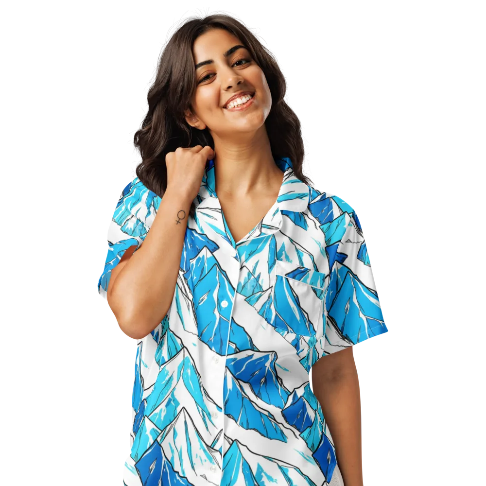 Arctic Ink on Women's Short Sleeve Pajama Top — Front
