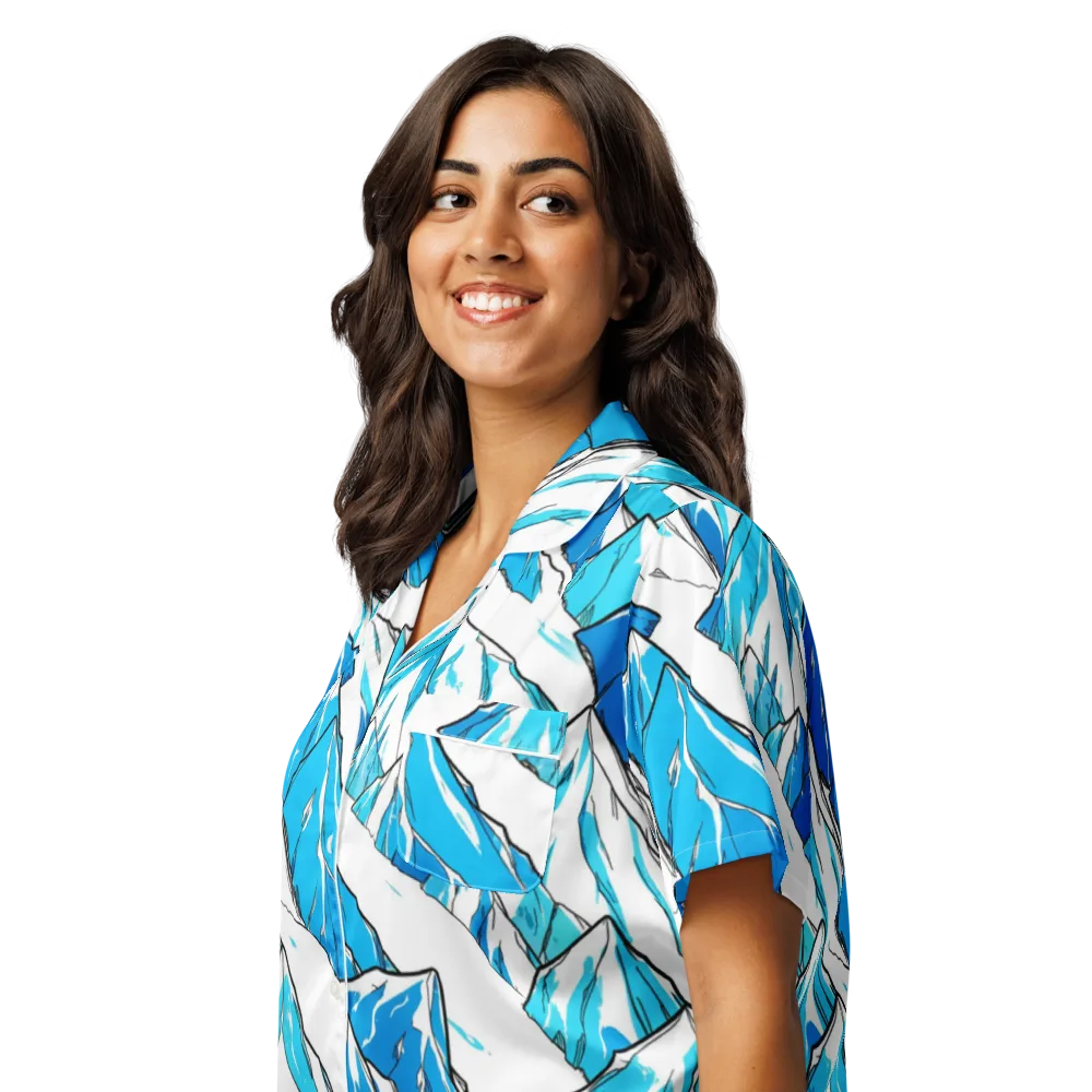Arctic Ink on Women's Short Sleeve Pajama Top — Left Front