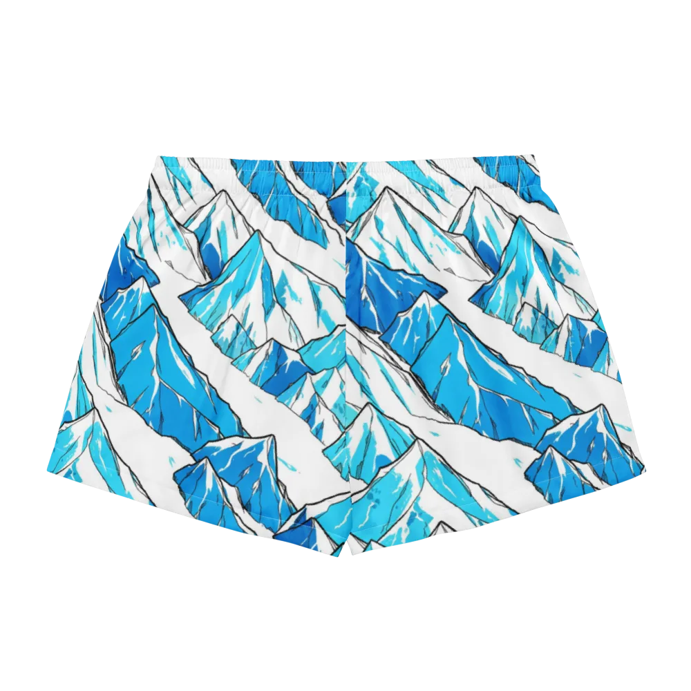 Arctic Ink on Women's Pajama Shorts — Back