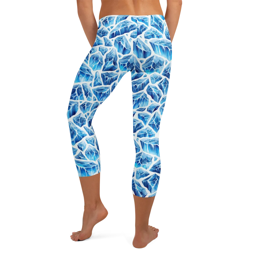 Glacial Mosaic on Capri Leggings — Back