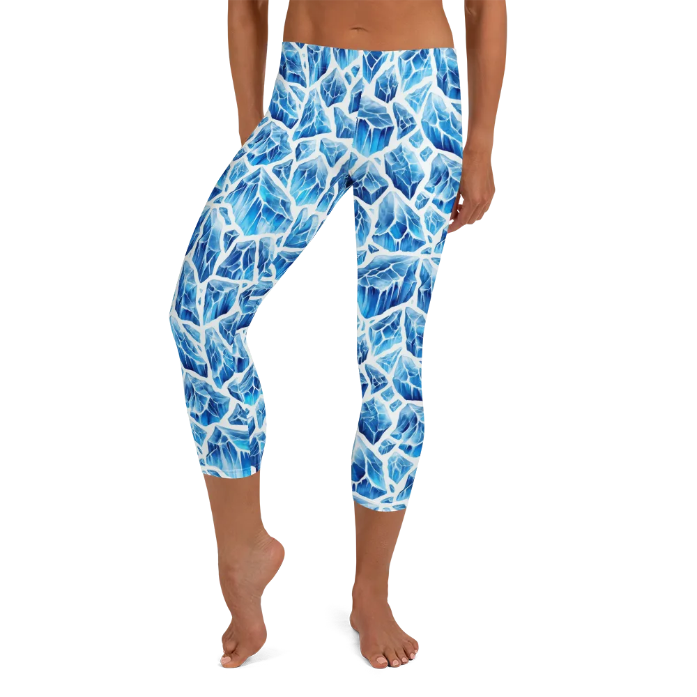 Glacial Mosaic on Capri Leggings — Front