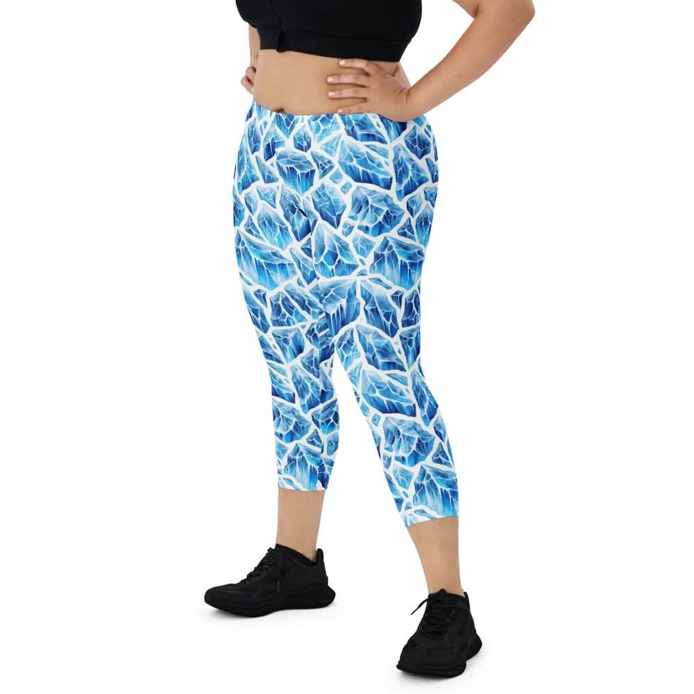 Glacial Mosaic on Capri Leggings — Front