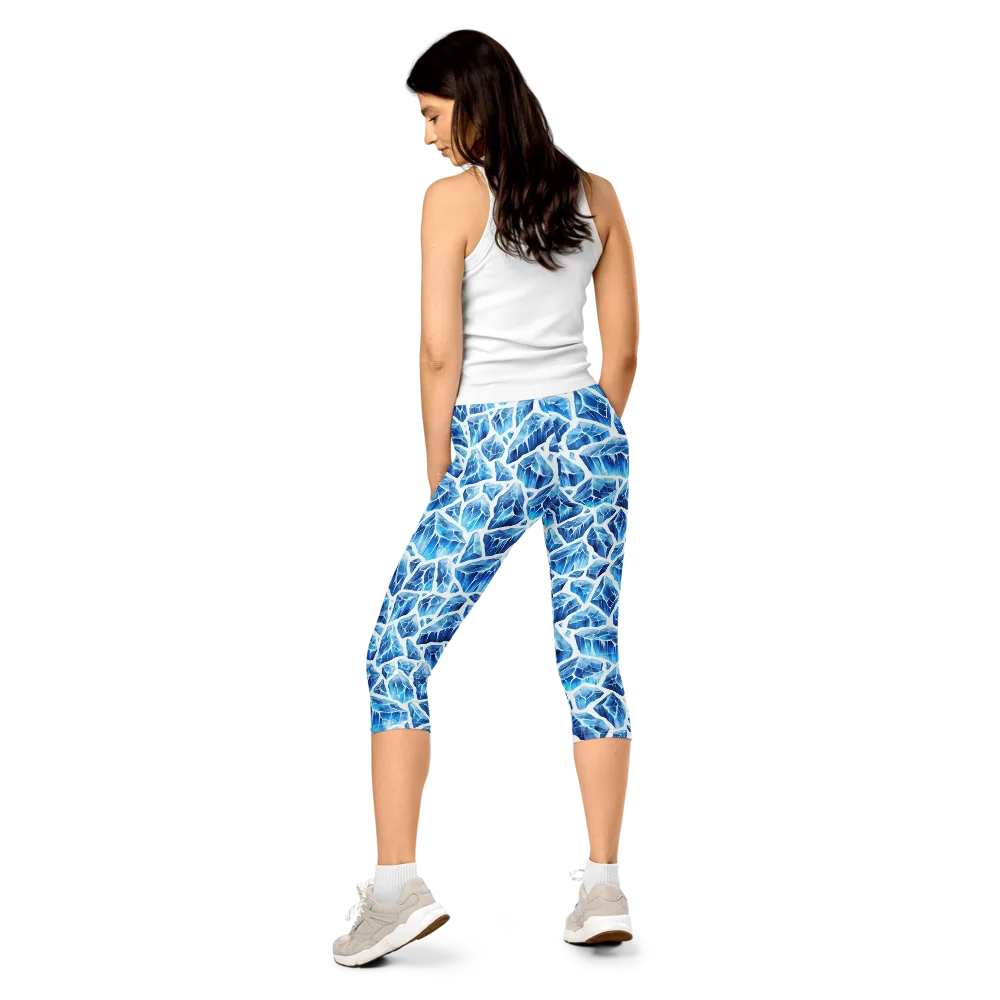 Glacial Mosaic on Capri Leggings — Back