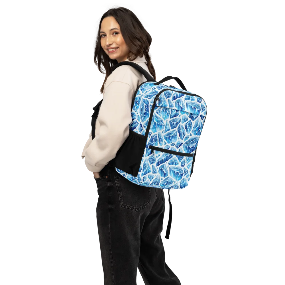 Glacial Mosaic on Utility Backpack — Back