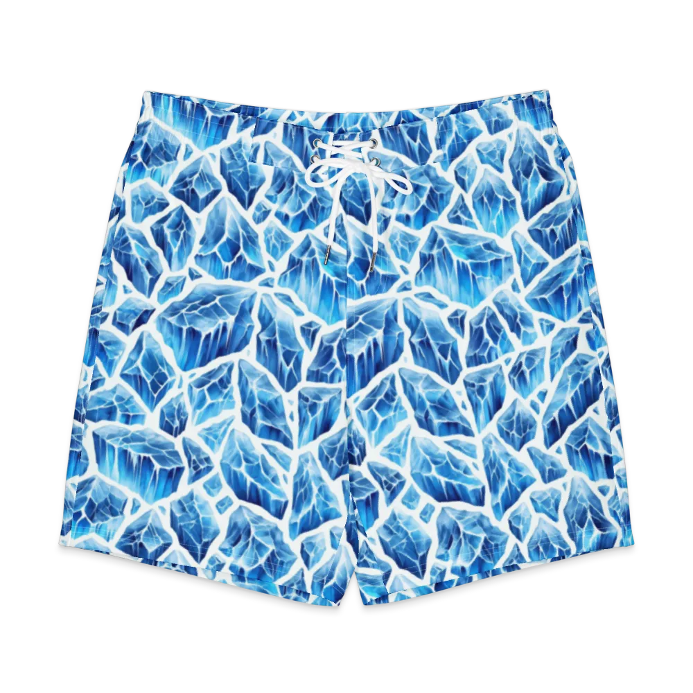 Glacial Mosaic on Men's Board Shorts — Front