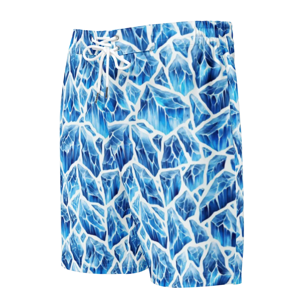 Glacial Mosaic on Men's Board Shorts — Front