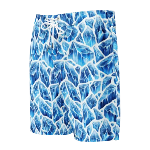 Glacial Mosaic on a Men's Board Shorts