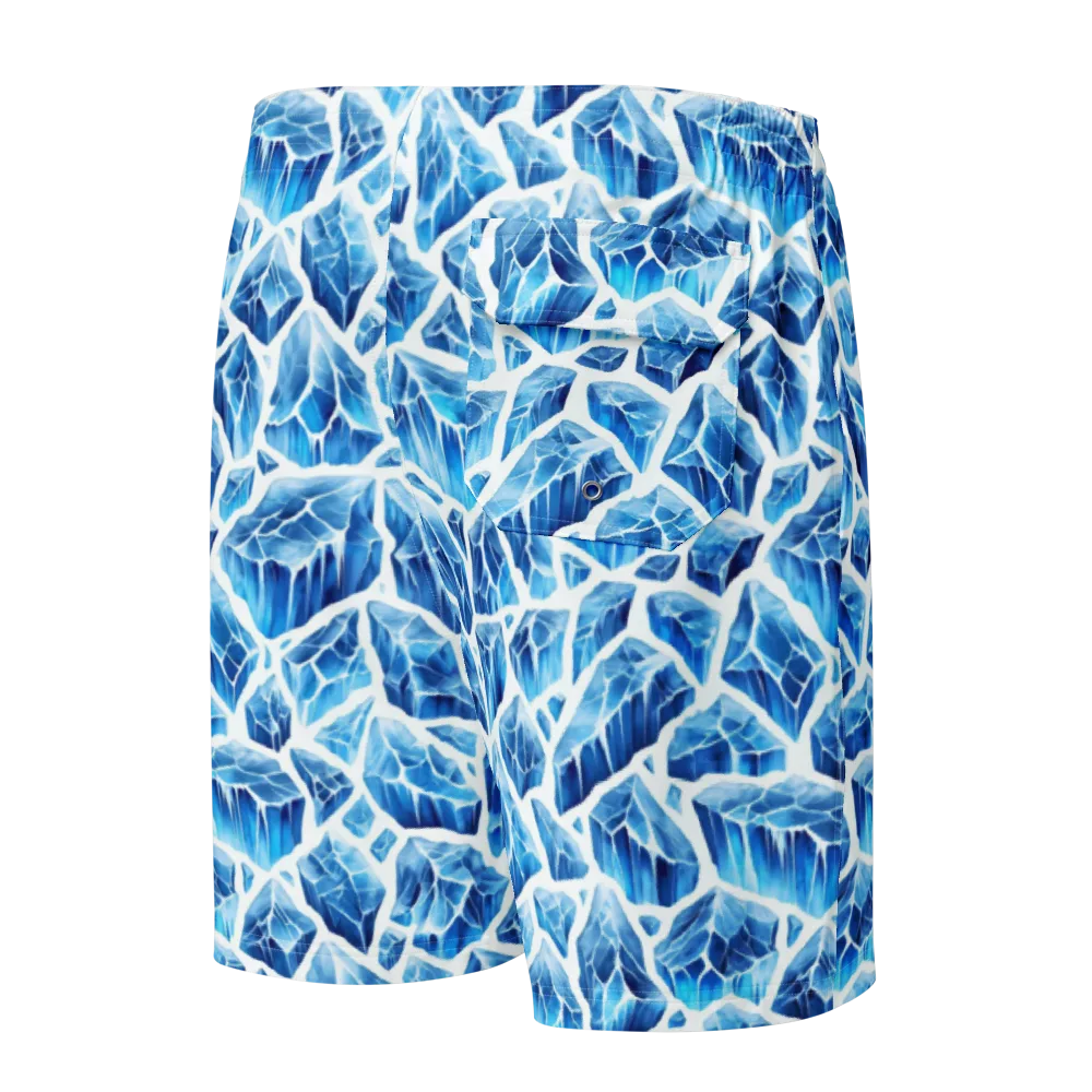 Glacial Mosaic on Men's Board Shorts — Back