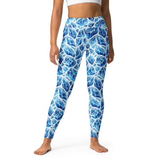 Glacial Mosaic on a Yoga Leggings
