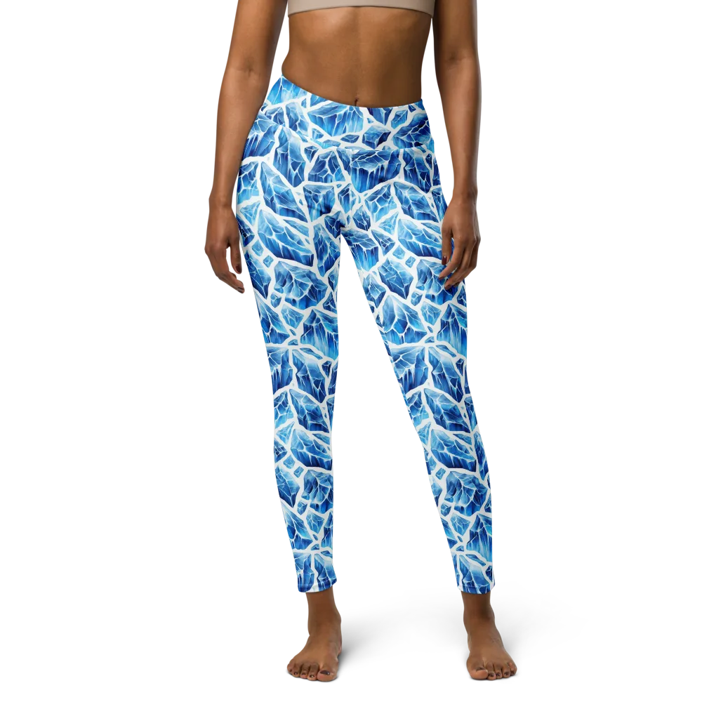 Glacial Mosaic on Yoga Leggings — Front