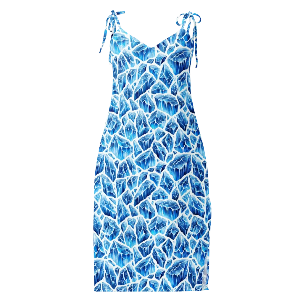 Glacial Mosaic on Slip Dress — Front
