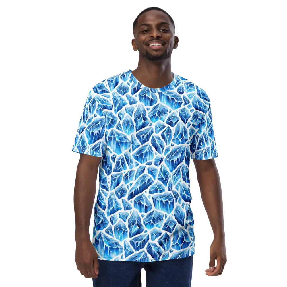 Glacial Mosaic on Men's Crew Neck T-Shirt — Front