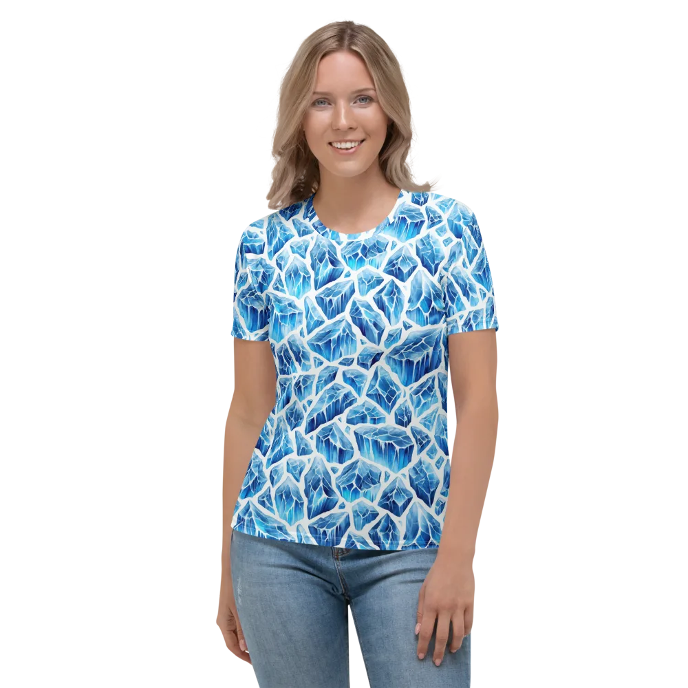 Glacial Mosaic on Women's Crew Neck T-Shirt — Front
