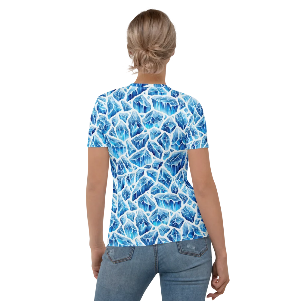 Glacial Mosaic on Women's Crew Neck T-Shirt — Back