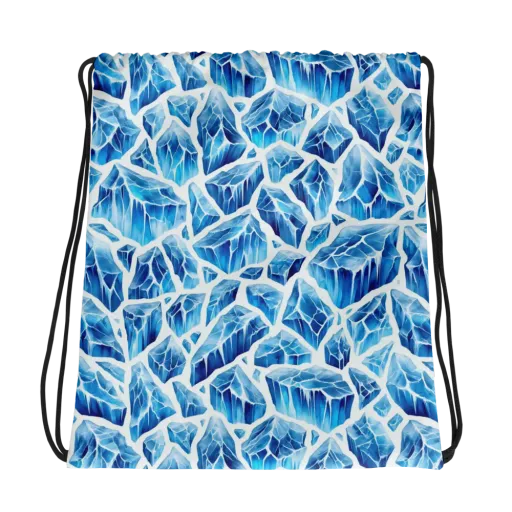 Glacial Mosaic on a Drawstring Bag